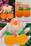 Cute Resin Peach Dangle Earrings 🍑🍑🍑 - Cute Berry Jewelry