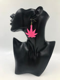 Resin 420 Weed Leaf Large Dangle Earrings - Multiple Colors Available || 420 Stoner Gift || Handmade Marijuana Jewelry || Cannabis - Cute Berry Jewelry