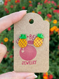 Cute Clay Pineapple Stud Earrings Studs - Cute Berry Jewelry
