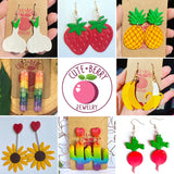 Cute Resin Pineapple Two Piece Earrings 🍍🍍🍍 - Cute Berry Jewelry
