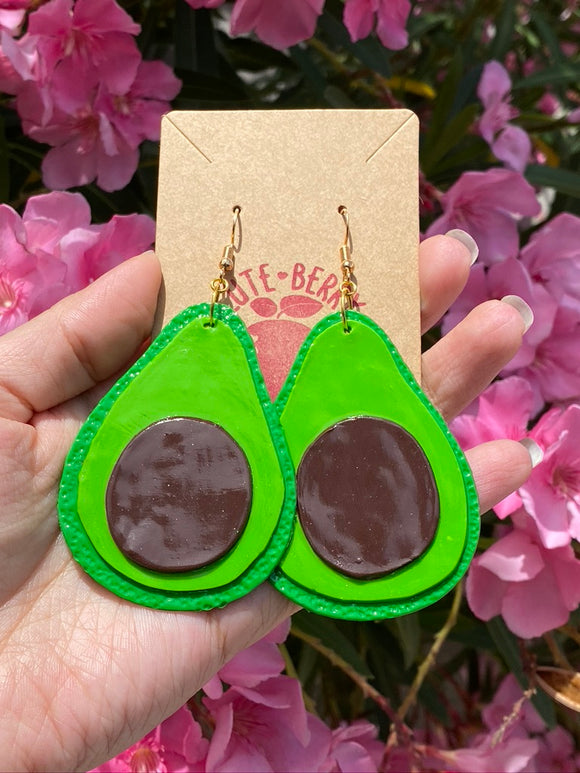 Clay Avocado Dangle Earrings 🥑 ️🥑 ️🥑 ️🥑 ️ - Cute Berry Jewelry