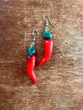 Red Chili Pepper Earrings Resin Nickel Free - Cute Berry Jewelry
