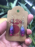 Cute Fruit Teardrop Blueberry Grape Strawberry Glitter Earrings - Cute Berry Jewelry