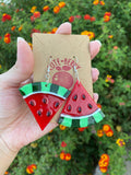 Cute Resin Red Watermelon Dangle Earrings 🍉🍉🍉 - Cute Berry Jewelry