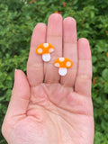 3D Print Mushroom Stud Earrings - Cute Berry Jewelry