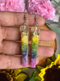 Cute Fruit Angle Pointed Tube Dangle Resin Earrings - Multiple Patterns & Designs - Nickel free - Cute Berry Jewelry