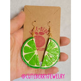 Cute Clay Lime Dangle Earrings 💚💚💚 - Cute Berry Jewelry