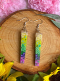 Cute Fruit Angle Pointed Tube Dangle Resin Earrings - Multiple Patterns & Designs - Nickel free - Cute Berry Jewelry