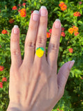 3D Print Lemon Fruit Ring - Cute Berry Jewelry
