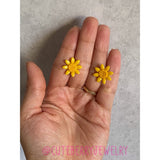 Cute Clay Yellow Daisy Stud Earrings - Cute Berry Jewelry
